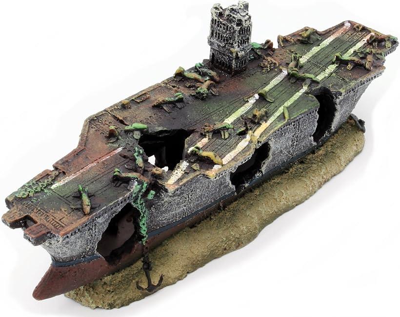 楽天市場 沈没船 アクアリウム 水槽 オブジェ オーナメント 水中 テラリウム ジオラマ リアル 模型 船 おしゃれ 男前 インテリア Umiyurei Shop Kurano