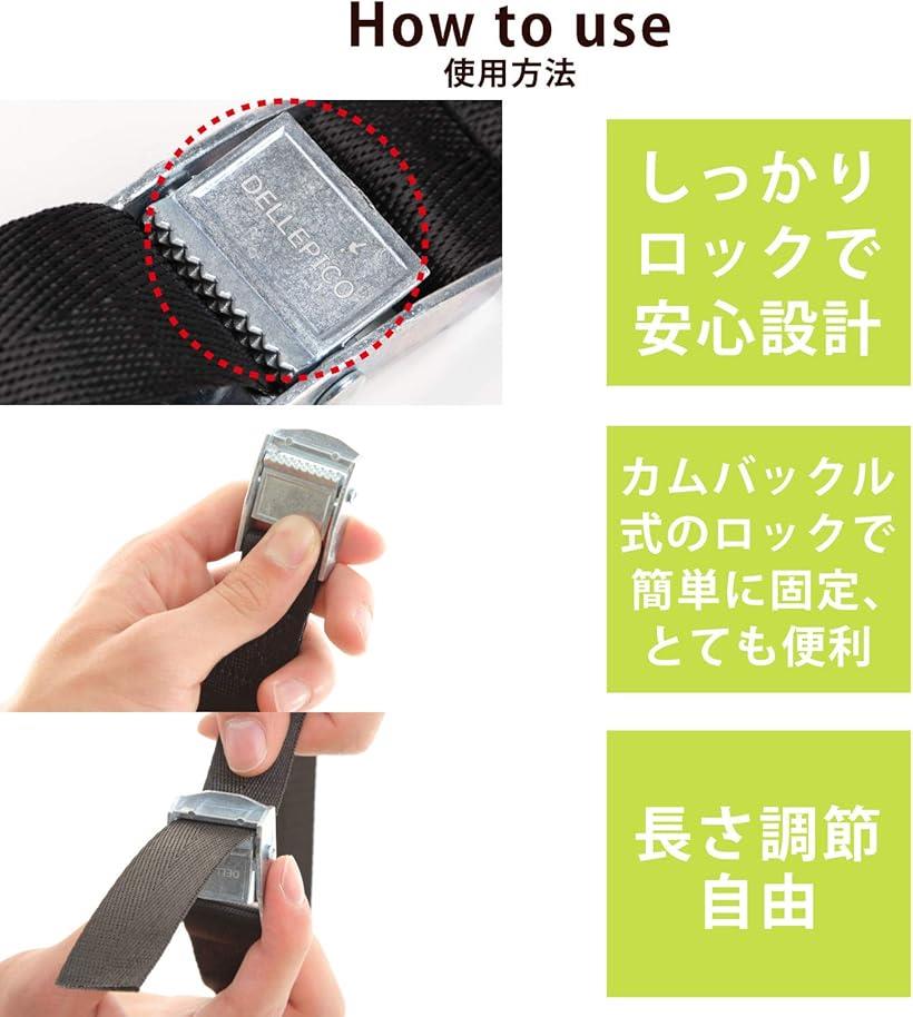 楽天市場 De Llepico 荷締めベルト 荷締バンド 多用途 固定ベルト 結束 梱包 固定バンド 地震対策グッズ 幅25mm 長さ2m 2本セット シルバー フリーサイズ Reapri