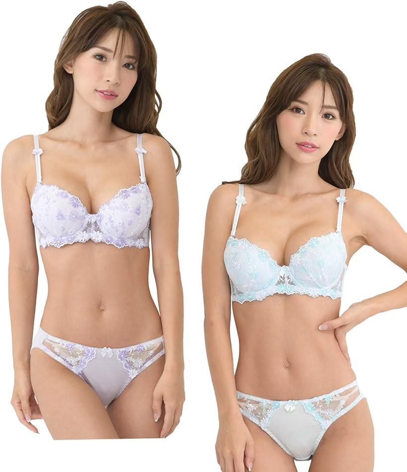 楽天市場 Smile Lala And レディース ブラ ブラジャー ショーツ 上下 2個 セット 下着 大きいサイズブラショーツ 大きなブラジャーショーツ 大きめブラジャーセクシー 大きめブラショーツセット 脇寄せ ブルー パープル D75 Reapri