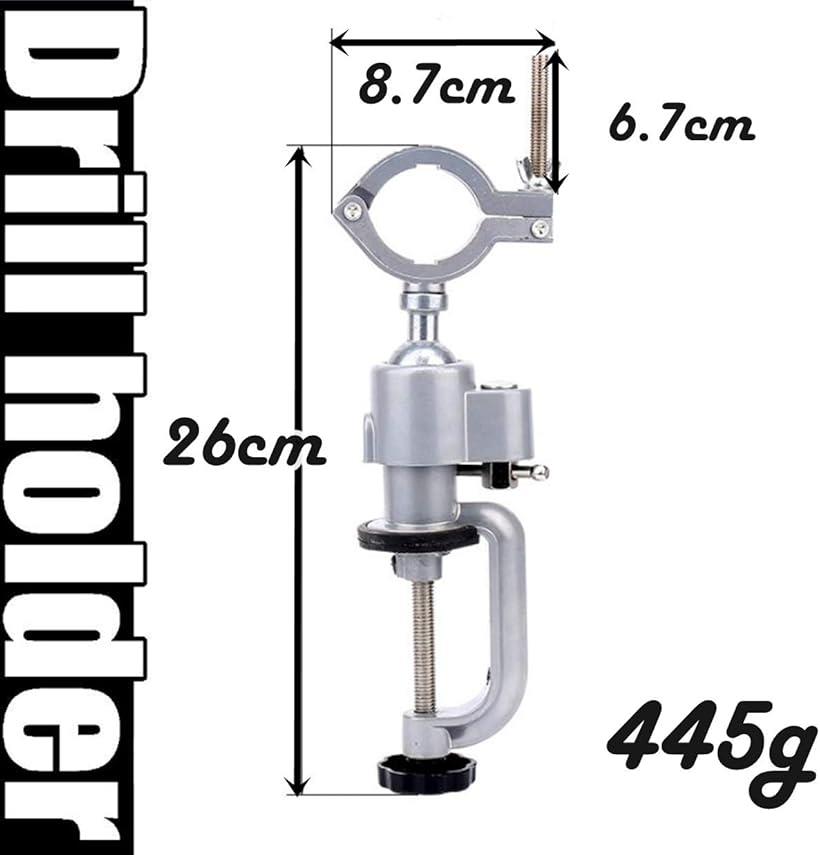 Rer ドリル スタンド ホルダー ルーター リューター グラインダー テーブル バイス 360度 Diy 研磨 垂直 グレー Reapri