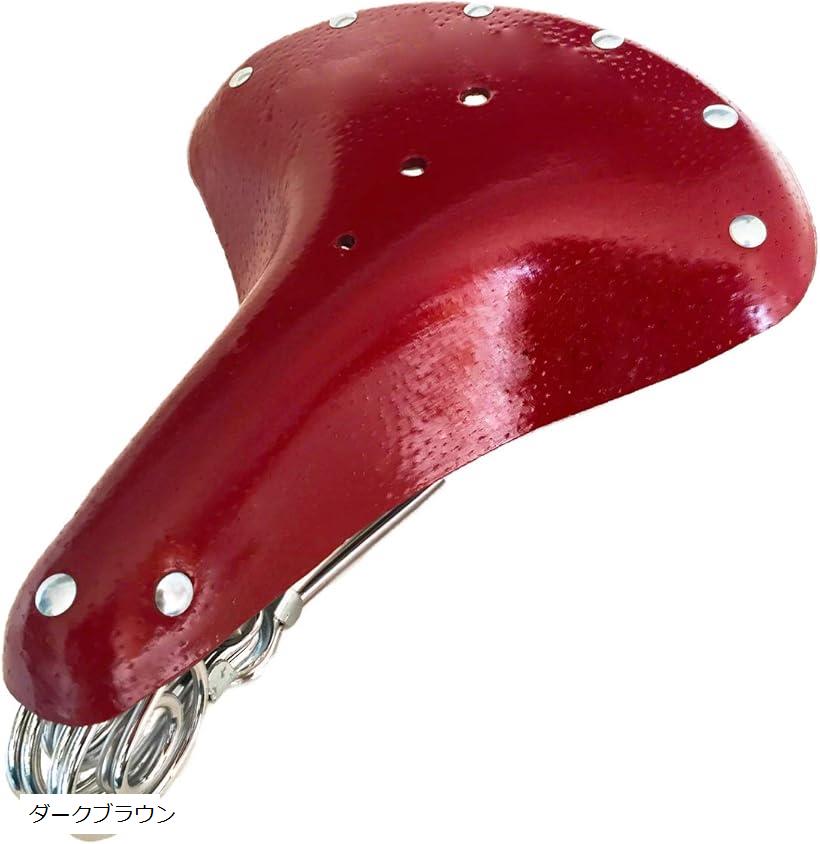 昭和レトロ革製ダブルスプリングサドル サドル 本革 自転車 本革サドル スプリング 昭和レトロ