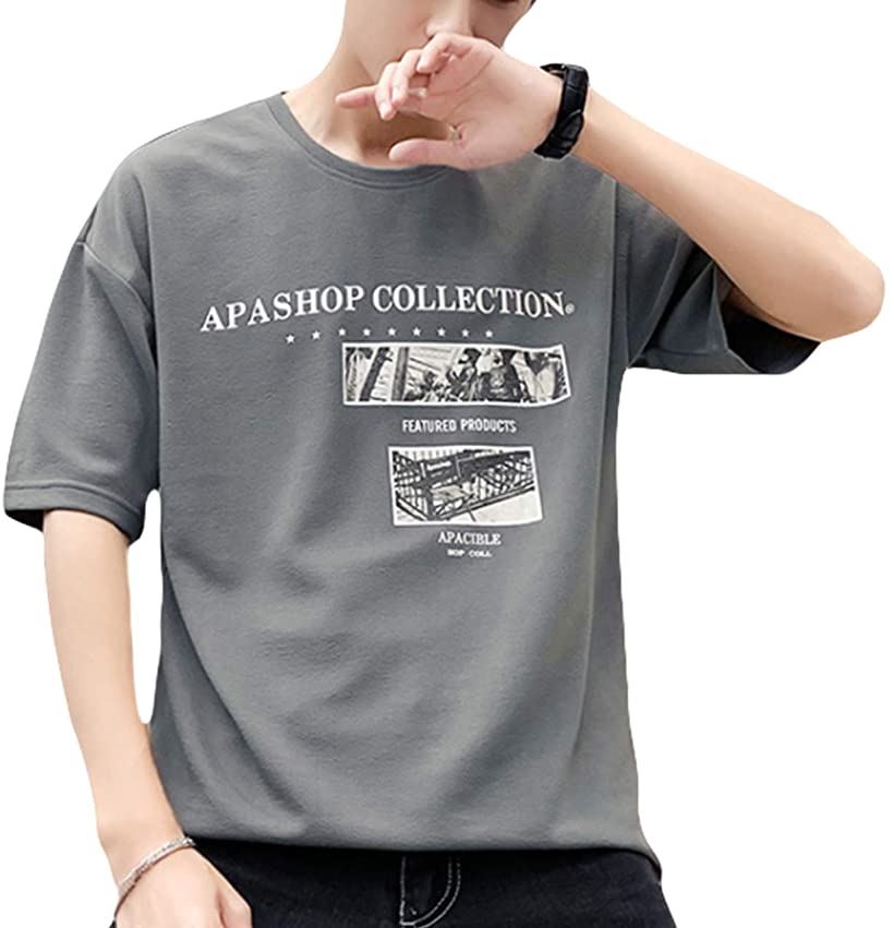 楽天市場 英字tシャツ プリントtシャツ ロゴtシャツ メンズ かっこいい カジュアル ゆったり グレー 2xl Reapri