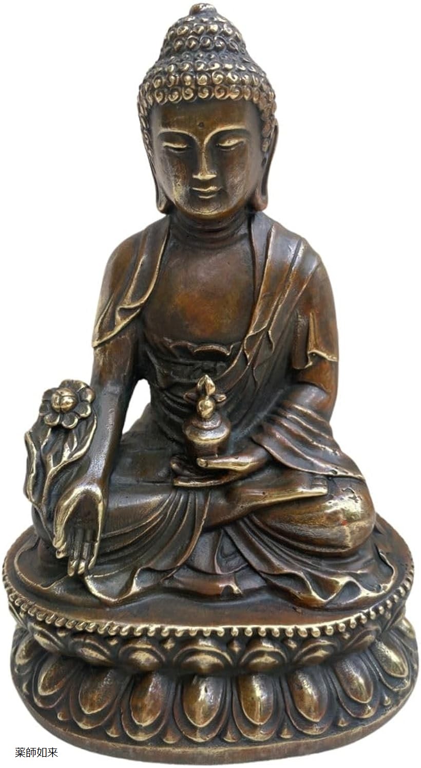 楽天市場】三尊仏座像 阿弥陀如来 観音菩薩 大日如来（ 金属製 ）高さ