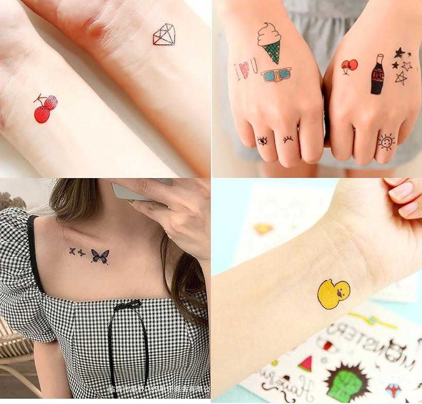 市場 タトゥーシール カラー フラワーアレンジメント 薔薇 入れ墨シール 30枚セット 防水 Tattoo