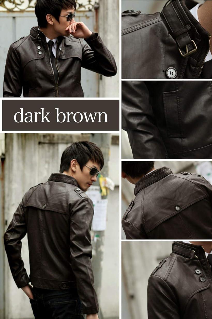 楽天市場 ライダース ジャケット シングル ビンテージ レザー メンズ 服 M ダークブラウン M Reapri