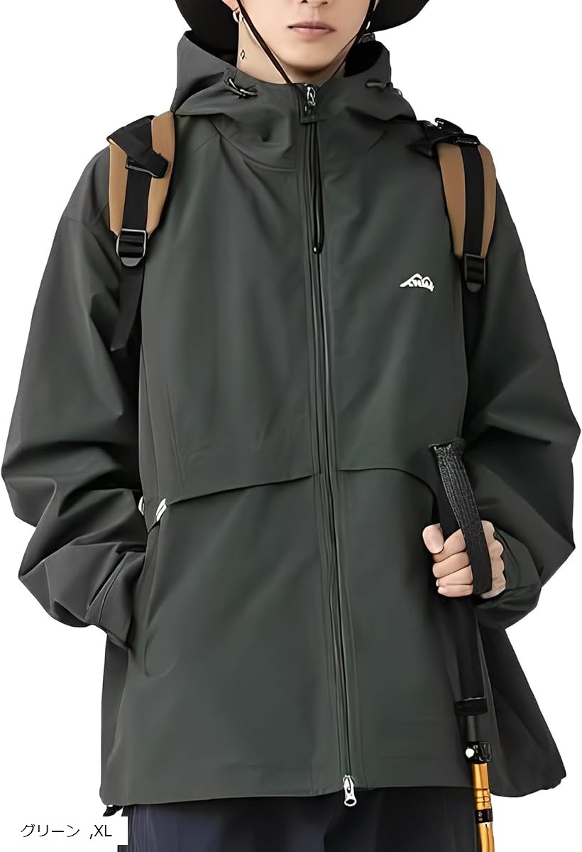 LENO ブラック マウンテンパーカー フード付き メンズ　Lサイズ セール】【FORECAST】インナーキルティング アノラックハーフジップ