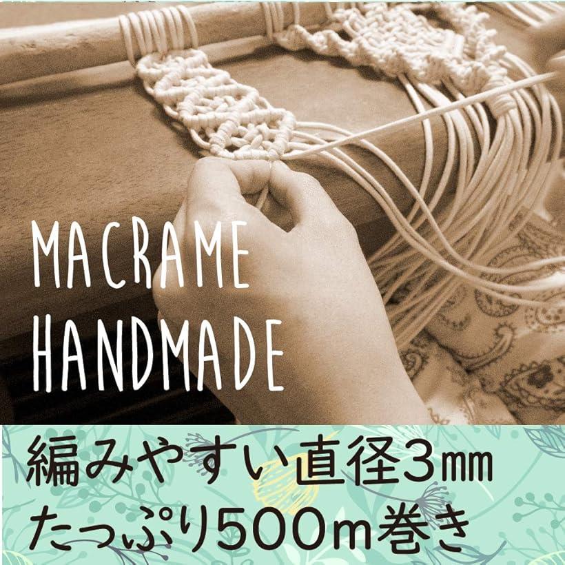 Gree S マクラメ縄 根っから符号 紐 編み糸 Diy 手芸 ハンドメイド 3mmx500m オフ白妙 3mmx500m Cannes Encheres Com