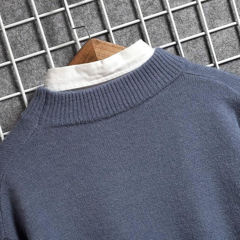 楽天市場 ニット セーター メンズ クルーネック 長袖 暖かい 防寒 ニットセーター カジュアル 春秋冬 Mdm グレー M Reapri