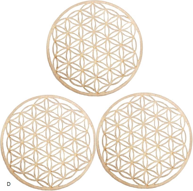 楽天市場 フラワーオブライフ 神聖幾何学模様 木製 コースター 3個セット D Reapri