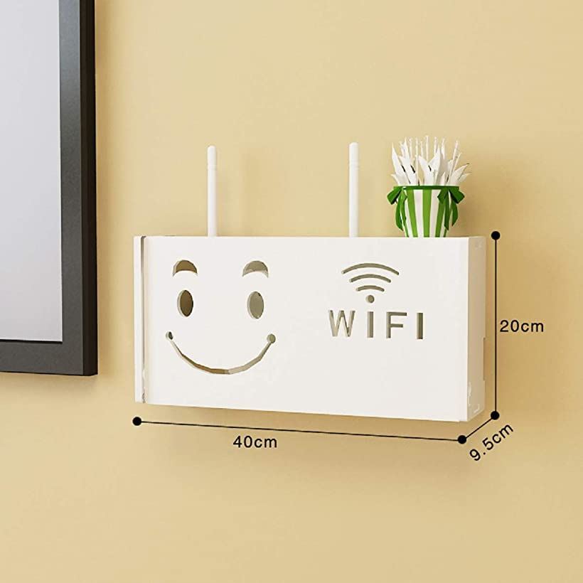 楽天市場 Wi Fi ルーター 配線ケーブル 組み立て式 収納ボックス こども ペット 安全 すっきり 壁掛け Wi Fiルーター 横幅40ccm スマイル Reapri