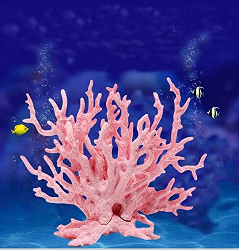 楽天市場 水槽 オブジェ 人工 珊瑚 サンゴ レプリカ アクアリウム 水中 飾り 熱帯魚 オーナメント レイアウト Pink大 Reapri