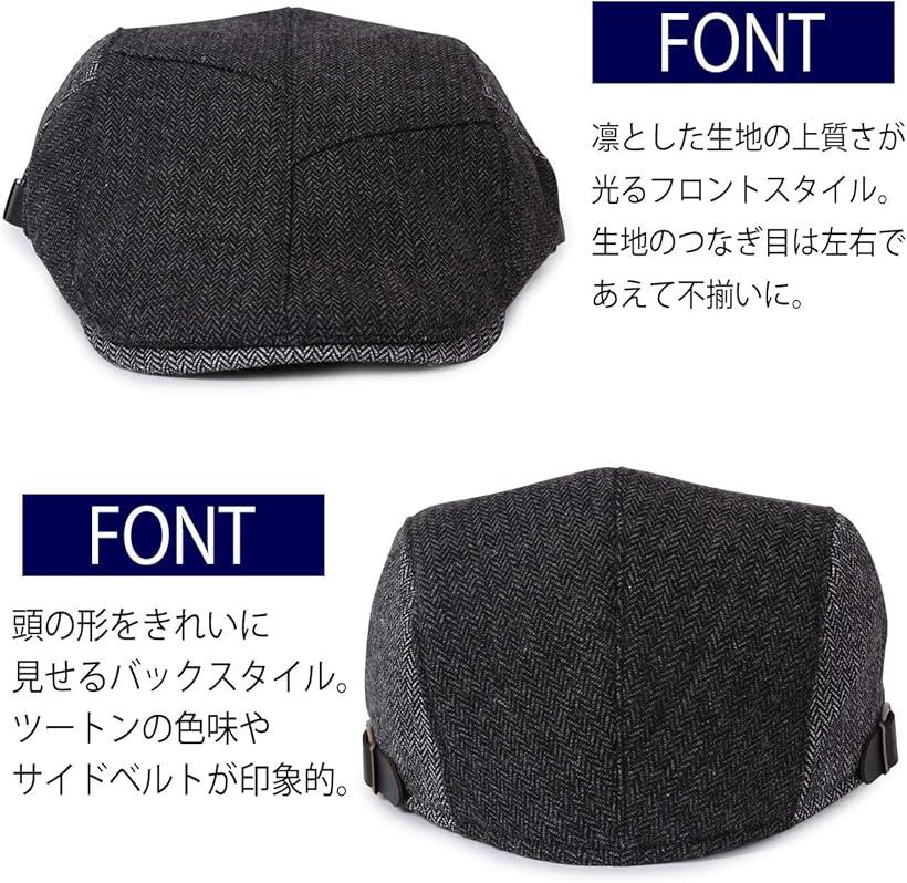 楽天市場 ハンチング 帽子 メンズ 秋冬 56 61cm サイズ調節 厚め カジュアル ボーダー キャップ アウトドア ゴルフ 旅行kurtmash グレー 56 0 61 0 Cm Reapri