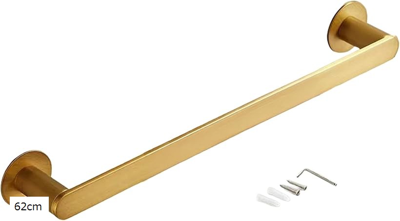 タオルかけ タオルハンガー 壁掛け アンティーク ゴールド 銅製 (アンティーク, 62cm)