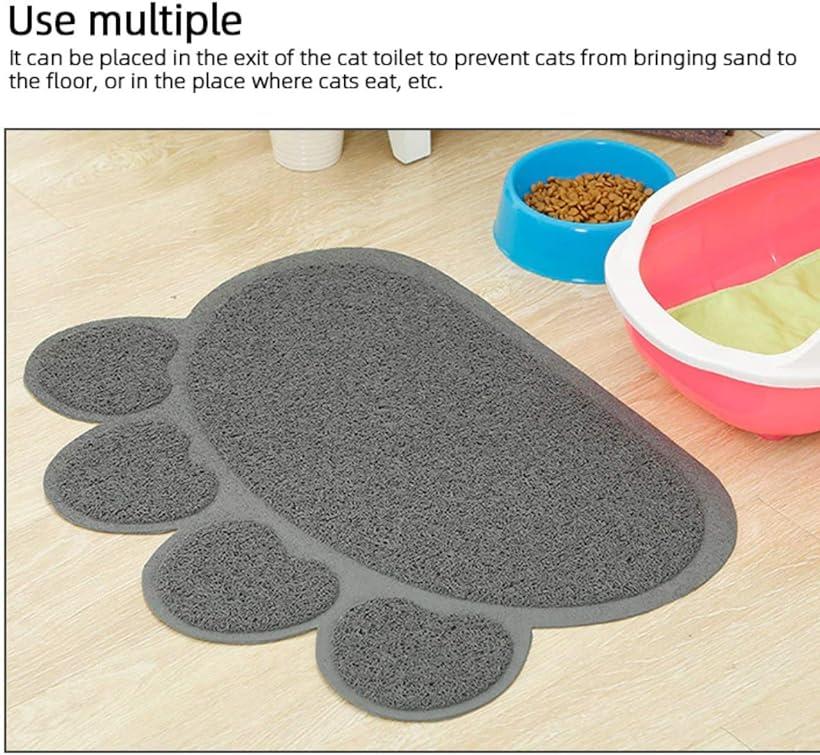 ネコトイレ 飛散防止 洗える ペットトイレ 86％以上節約 ネコ砂取り グレー マット 2枚セット ペット用品