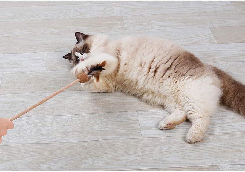 楽天市場 猫じゃらし 棒 おもちゃ 噛む 用 コルク 鈴 羽 付き ストレス 発散 Mdm ブラウン Reapri