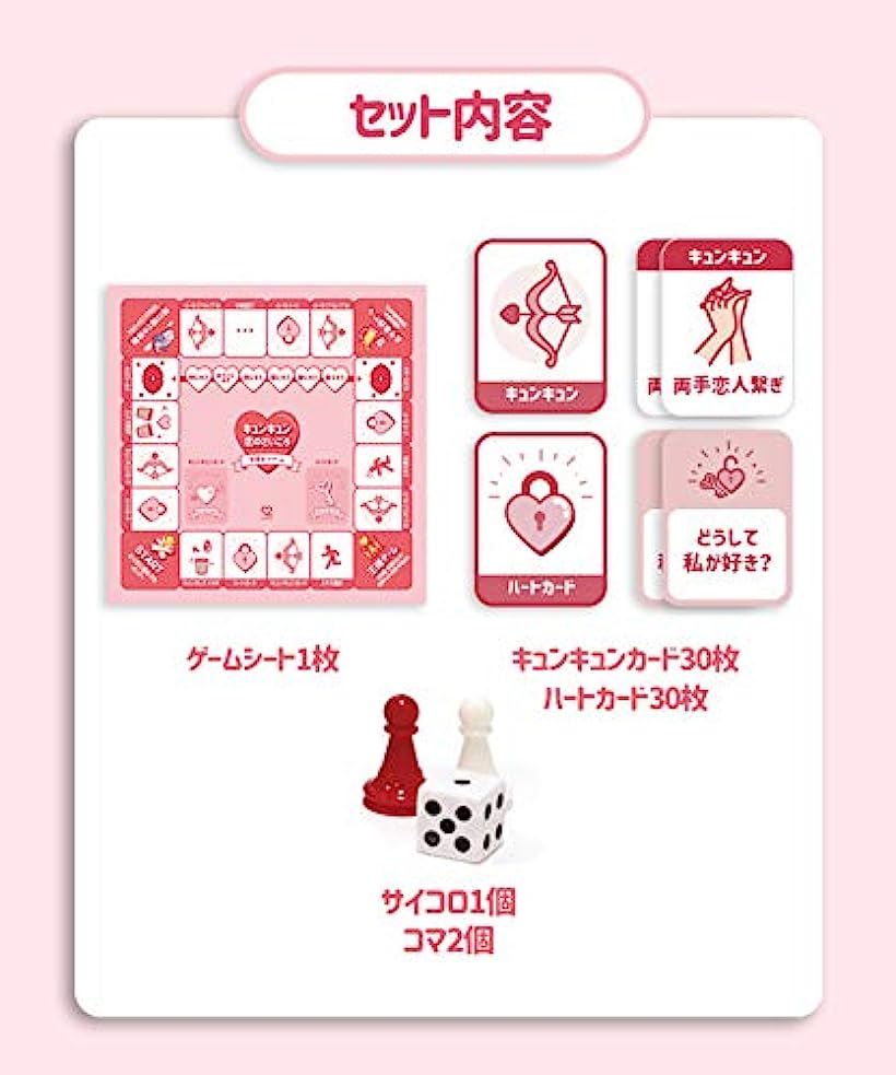 楽天市場 キュンキュン恋のさいころ 恋愛ボードゲーム 2 4人で遊べ飲み会や合コンで盛り上がる カップルゲーム Reapri