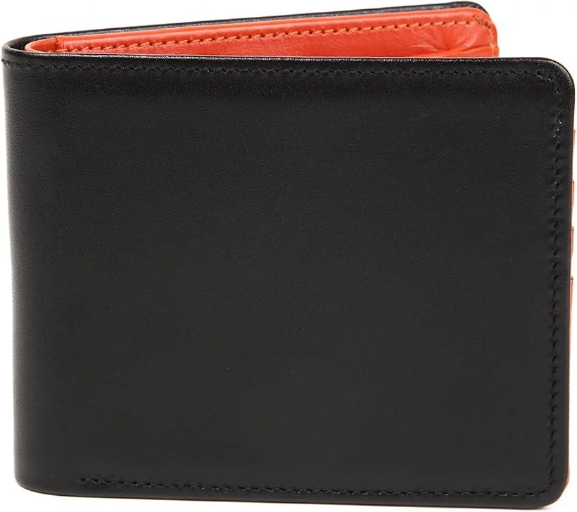 二つカール財布 メンズ カウハイド 本革 ボックス席形態 釣銭入れ 涅色 Black Terradays Giroveloce It