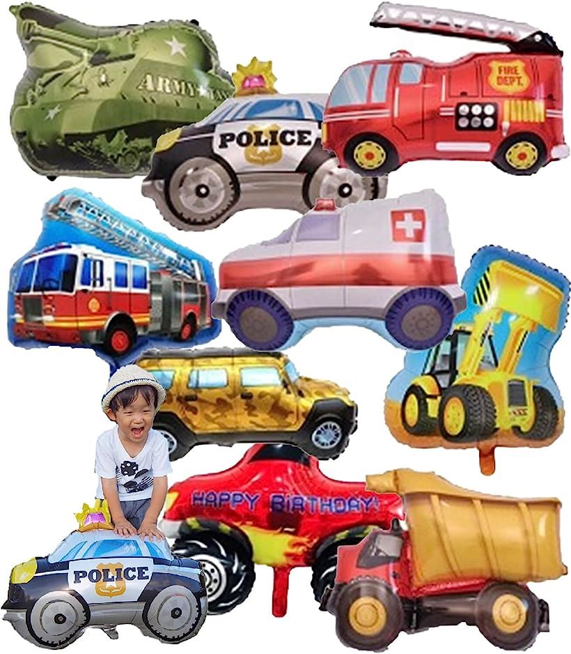 楽天市場 アルミバルーン オリジナルセット 大きいサイズ 誕生日 風船 車 10個セット 車10個セット スピード発送 Reapri リアプリ