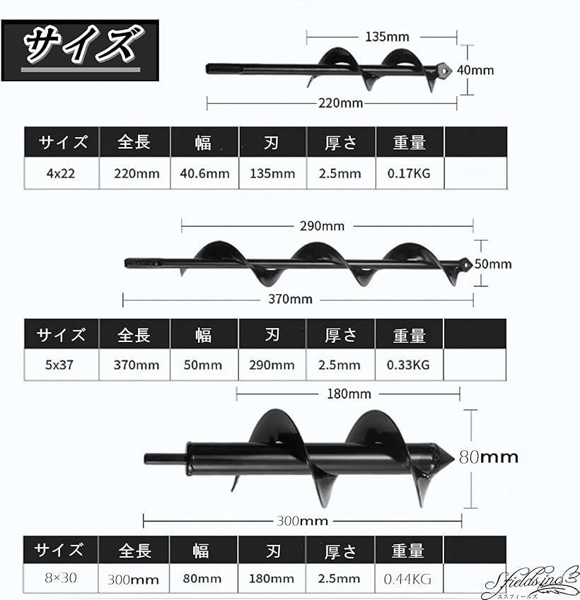 アースドリル 園芸用 アースオーガー 六角 芝生 インパクトレンチ