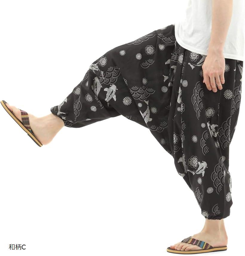 【新品】アラジンパンツ　タイパンツ【ゴム紐】P2柄ワイン　F452 新品】アラジンパンツ タイパンツ【ゴム紐】P2柄ワイン F452