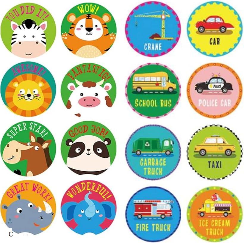 ごほうびシールニコニコカラフル　　Ｔ−４６１３４ ごほうびシール（英語） ステッカー（シール） シール ごほうびシール