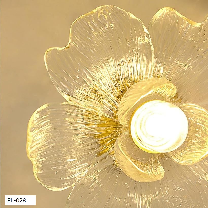 KY LEE シーリングライト おしゃれ LED 花型 花びら 子供部屋 和室 洋室 北欧 照明器具 6畳 8畳 リビング 引掛シーリング 工事不要 天井照明 電気 リビングライト 玄関 台所 ダイニング 廊下 (PL-028)