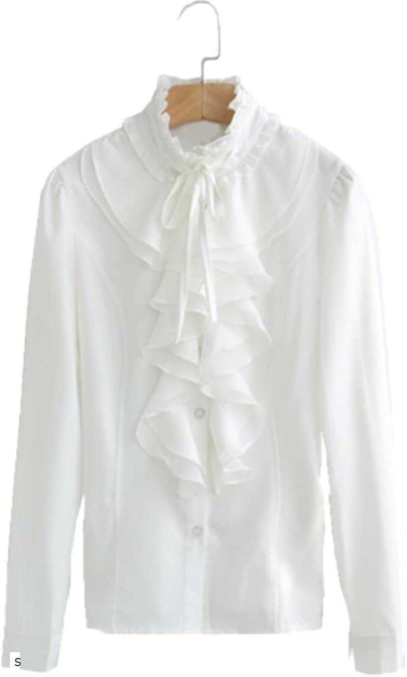 楽天市場】レディース ブラウス フリルブラウス リボン付き 詰襟