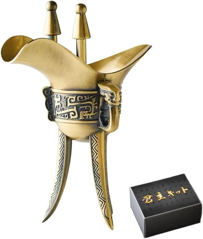 明治期 銅製 金工細工 爵 酒盃 酒器 置物 飾り物☆時代物☆ 明治期 銅製 金工細工 爵 酒盃 酒器 置物 飾り物☆時代物☆ 工芸品