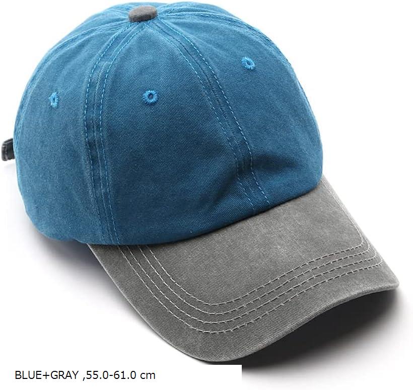 キャップ メンズ お洒落 レディース 深め アジャスター 調節 帽子 Blue Gray 55 0 61 0 Cm 99 以上節約
