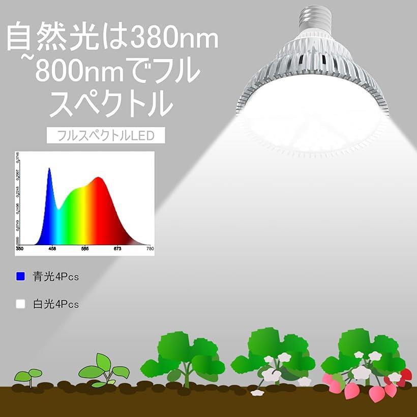 注目の MORSEN LED植物育成ライト 80W相当 暖色 E26口金 フル