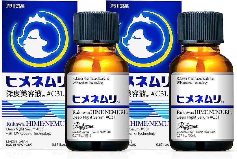 ２本セット流川製薬 ヒメネムリ 毛穴 シワ 乾燥肌 ヒト型 セラミド 原液配合 美容液 夜用 エイジングケア 保湿 敏感肌  パラベン不使用男女兼用 C31 スピード発送 Reapri（リアプリ）