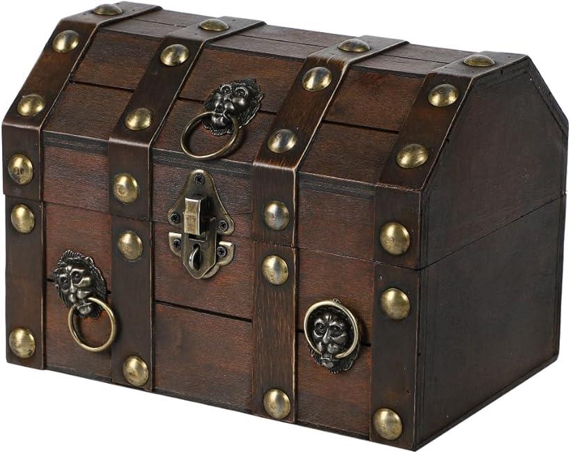 楽天市場】アンティーク風 宝箱 木製 ゴールド 収納ボックス レトロ