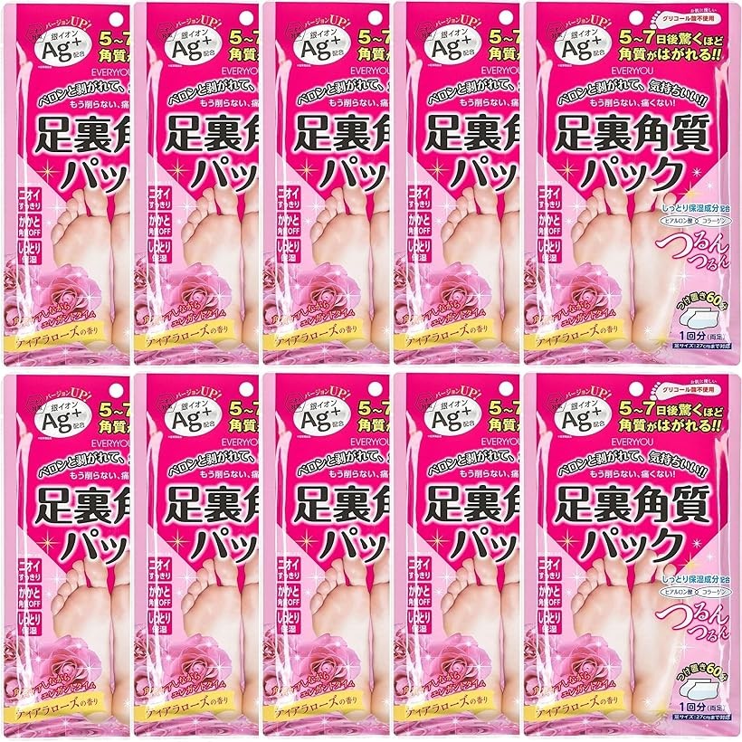足裏角質パックAg ティアラローズの香り 1P 80g 10個セット