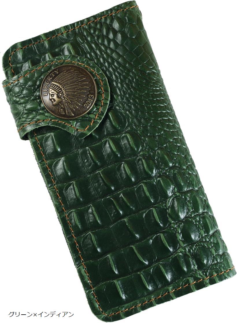 楽天市場】財布 メンズ バイカーズウォレット 長財布 クロコダイル 本