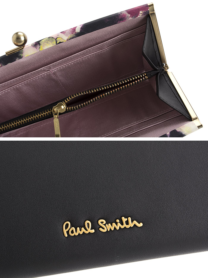 【楽天市場】ポールスミス 財布 長財布 がま口財布 ブラック Paul Smith pwa365-10 レディース 婦人：ユアハピネス