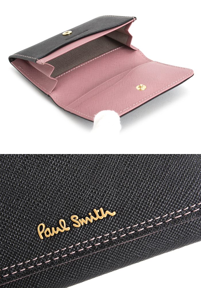 楽天市場 ポールスミス 名刺入れ カードケース 黒 Paul Smith Pww800 10 レディース 婦人 ユアハピネス