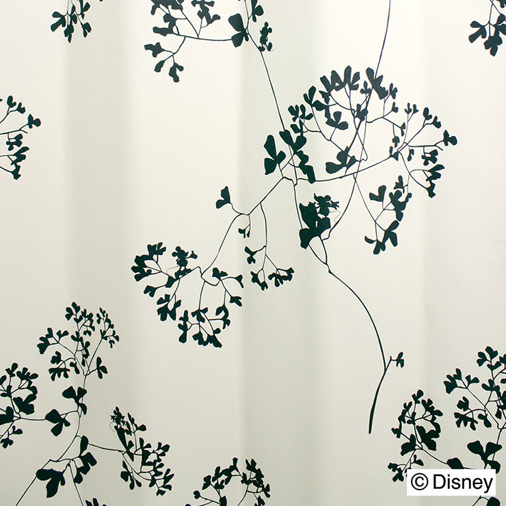 カーテン 日本製 ディズニー DISNEY MICKEY Twig leaf トウィッグリーフ ウォッシャブル パープル アイボリー 1枚入(代引不可)【送料無料】