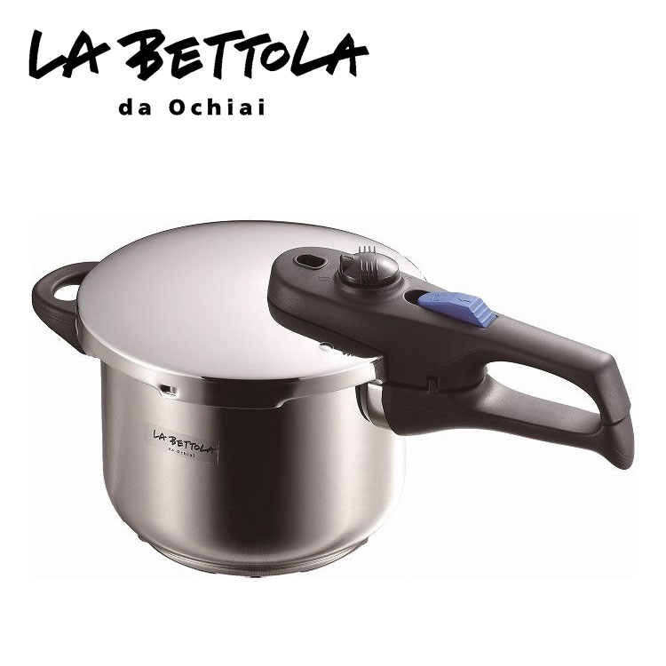 圧力鍋 「ラ・ベットラ」 ステンレス圧力鍋3.2L レシピ付(LB-157)18cm 落合務 LABETTOLA 片手鍋 キッチン 時短 省エネ おいしく ギフト ガス火対応 IH対応(代引不可)【送料無料】