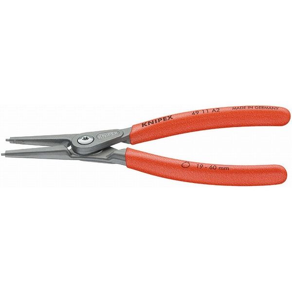 KNIPEX クニペックス 4911-A3 軸用精密スナップリングプライヤー 直【SB】(代引不可)【送料無料】