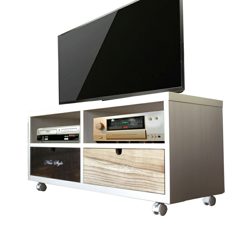 テレビ台 幅100cm 2段 国産 完成品 テレビボード 木製 天然木 北欧 日本製 キャスター付き 収納 100-2TV Nスタイル(代引不可)【送料無料】|お掃除のプロ ユアマイスター