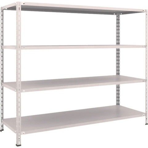 TRUSCO トラスコ 軽量棚 中棚ボルトレス型1800X600X1500 4段 ネオグレー L56W14 組立品 組立設置不可(代引不可)【送料無料】｜お掃除のプロ ユアマイスター
