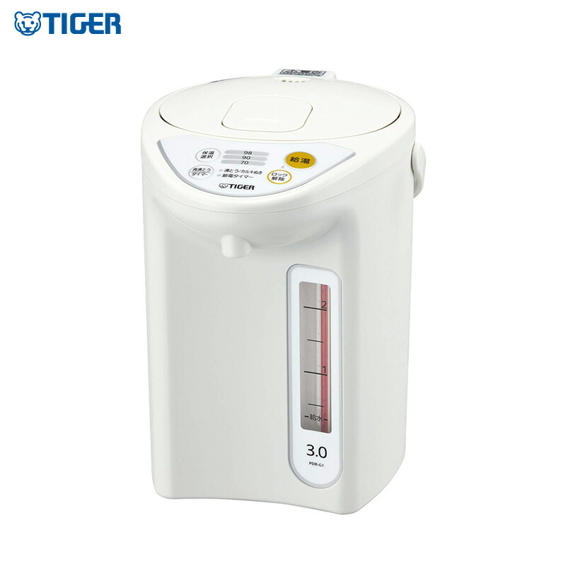 タイガー魔法瓶 マイコン電動ポット 電気ポット 3.0L 電動式 PDR-G301W ホワイト【送料無料】|お掃除のプロ ユアマイスター
