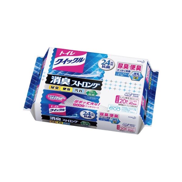 (まとめ）花王 トイレクイックル消臭ストロング詰替20枚入【×10セット】 (代引不可)