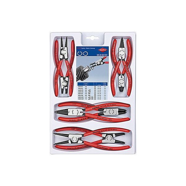 KNIPEX クニペックス 002004V01 スナップリングプライヤーセット【8本組】(代引不可)【送料無料】