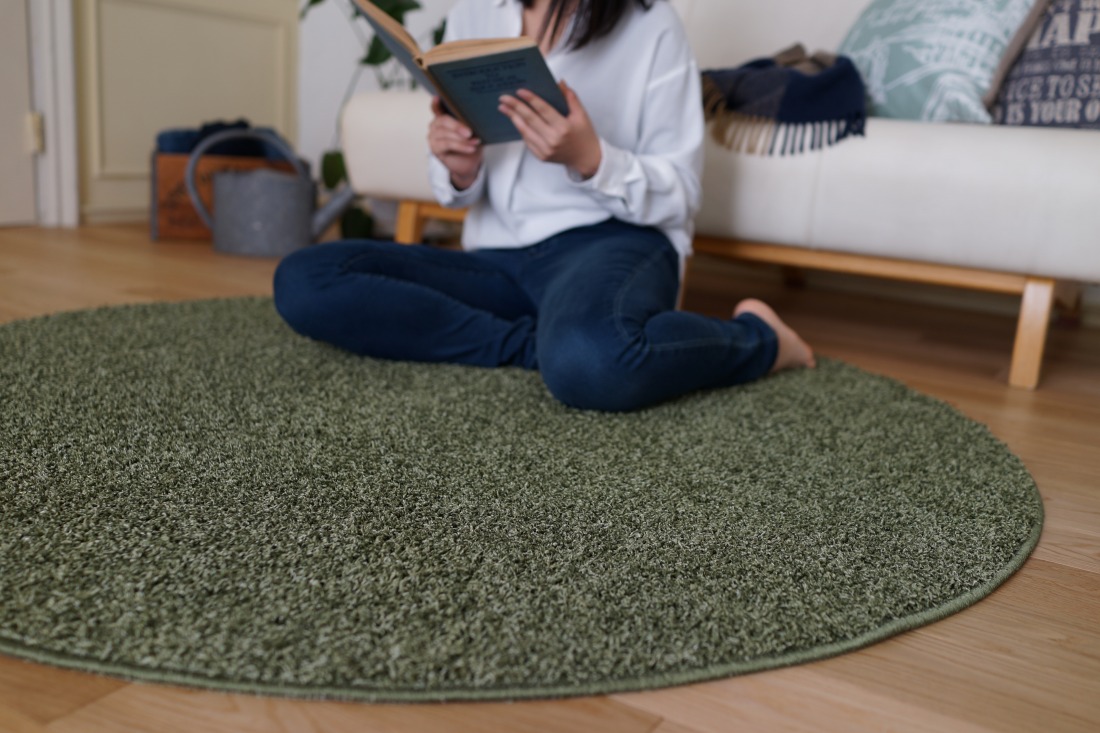 【日本製】 ラグマット TWISTY 150x150cm 円形 ラグ マット カーペット 無地 シンプル 防音 防ダニ 床暖 ホットカーペット(代引不可)【送料無料】｜お掃除のプロ ユアマイスター