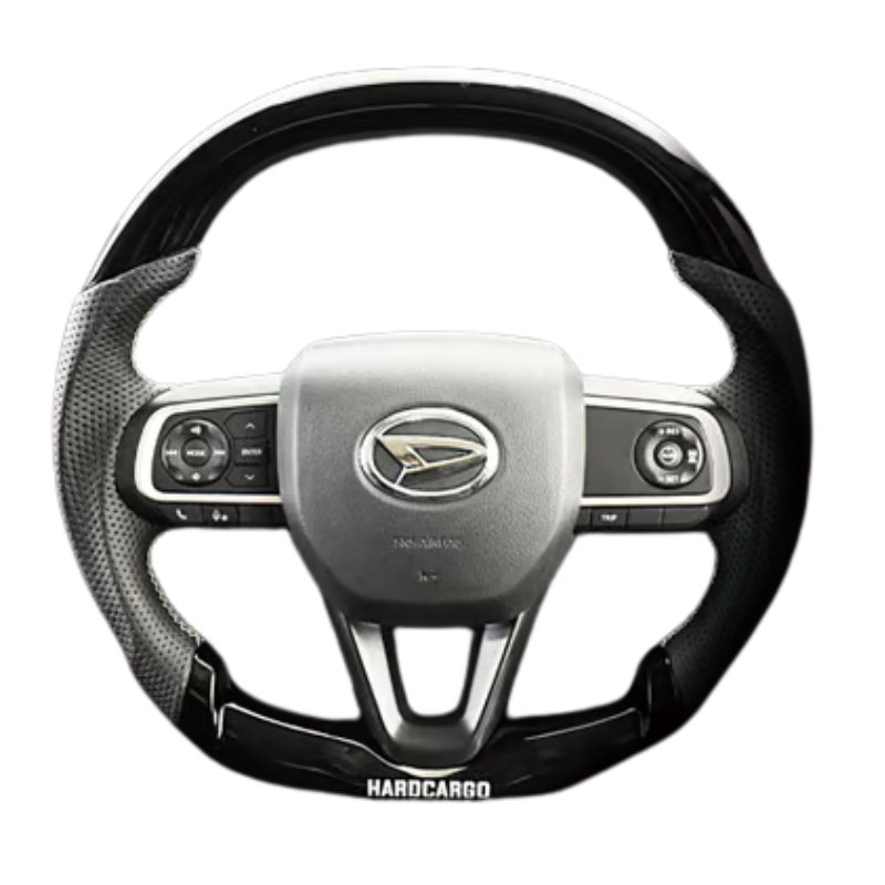 車検対応 (ピアノブラック/パンチングレザー) スーパーカーステアリング ハイゼットトラック ジャンボ S500系 後期 R3/12- HARD CARGO 軽トラ トラック