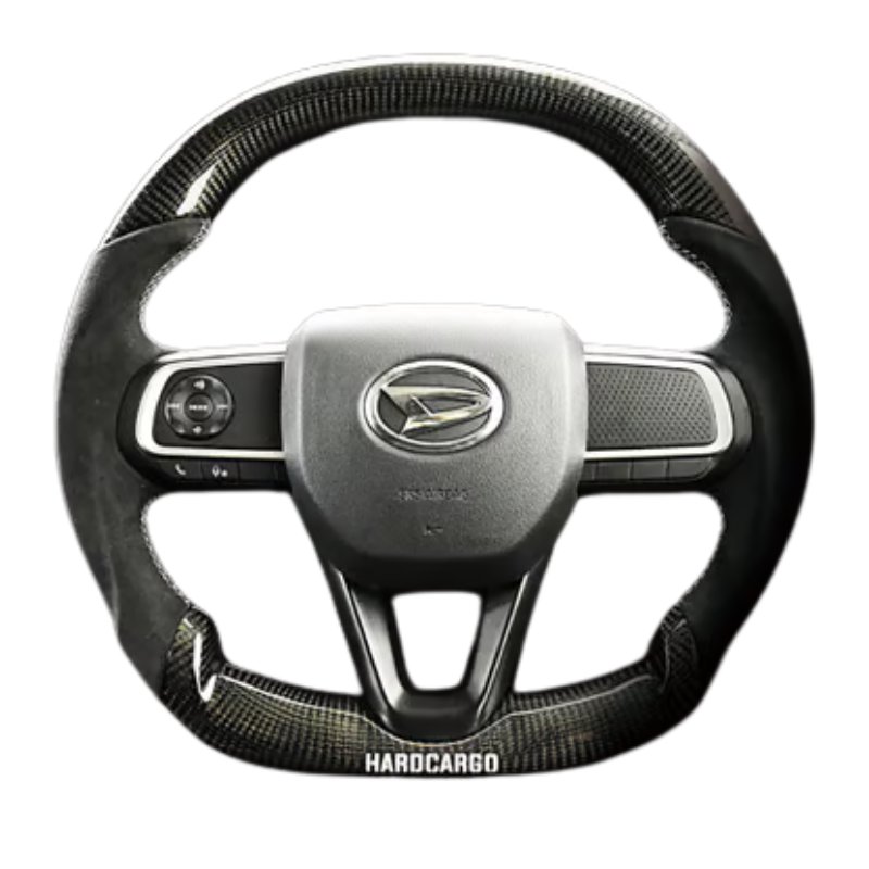 車検対応 (リアルカーボン/スエードタイプ) スーパーカーステアリング ハイゼットカーゴ アトレー S700系 R3/12- HARD CARGO 軽トラ トラック