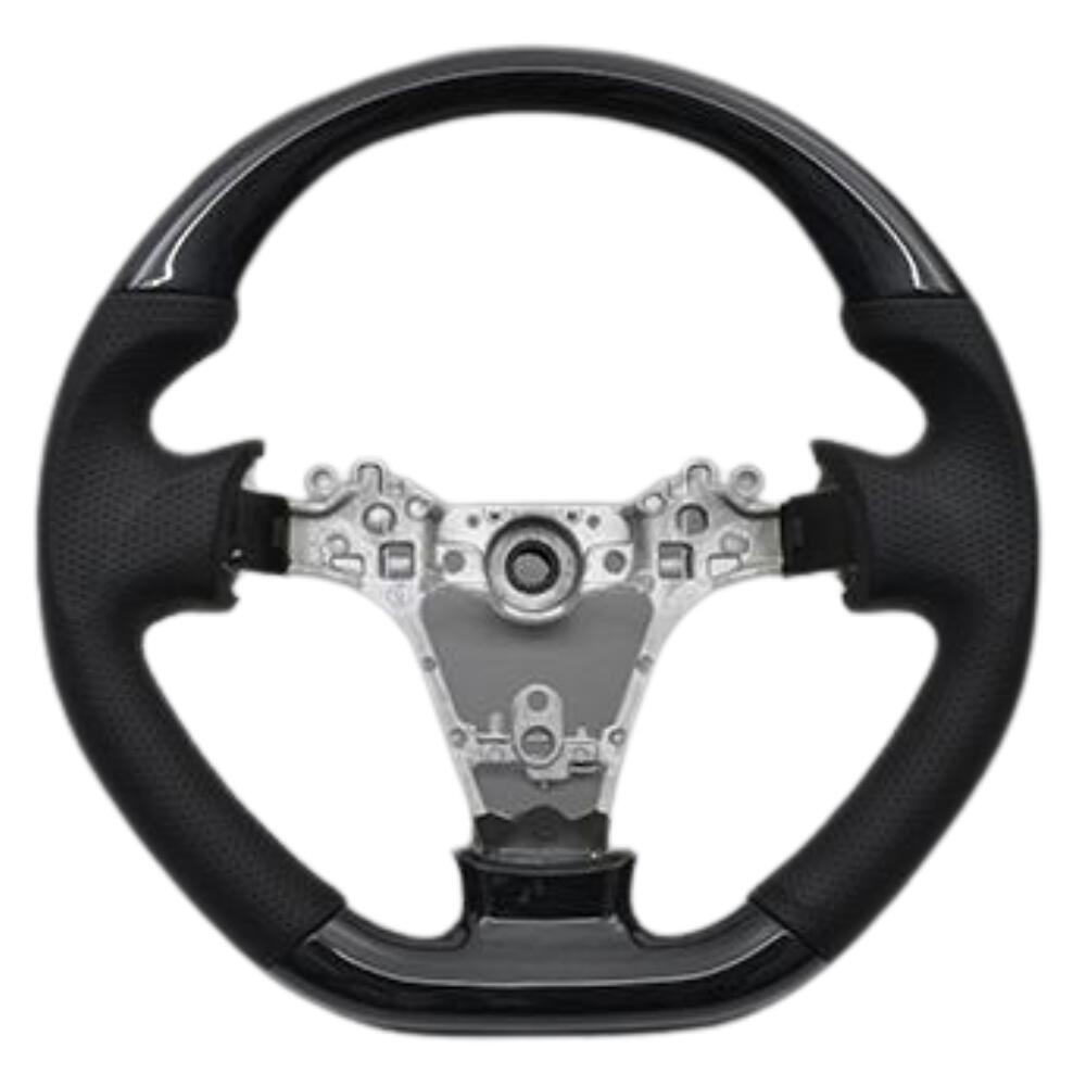 (黒木目調) ウッドコンビステアリング スポーツタイプ ハイゼットトラック ジャンボ可 S500系 前期 H26/9-R3/12 LSD006A 純正エアバッグ対応 車 カスタム
