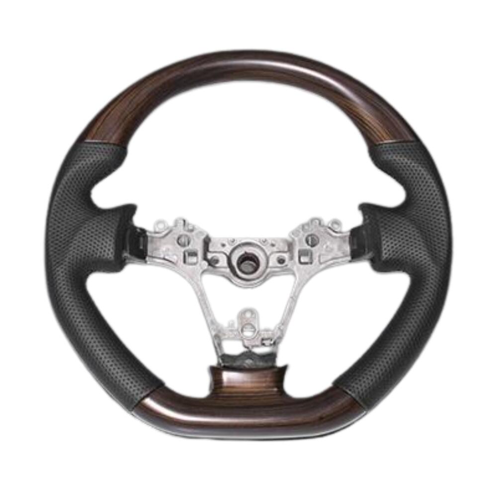 (ダークブラウン) ウッドコンビステアリング スポーツタイプ ハイゼットトラック ジャンボ可 S500系 前期 H26/9-R3/12 LSD006-BM351 純正エアバッグ対応 車