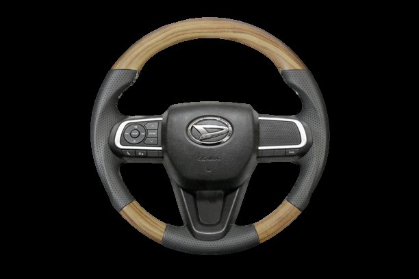 (マット黄木目×ホワイトステッチ) ガングリップ コンビステアリング アトレー S700系
